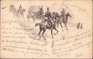 Carte poștală, 1900, corespondență între Petru și Constantin Călțun, circulată Caransebeș Oradea
