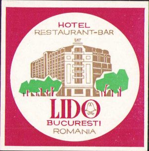 Etichetă reclamă Hotel Lido București România comunistă