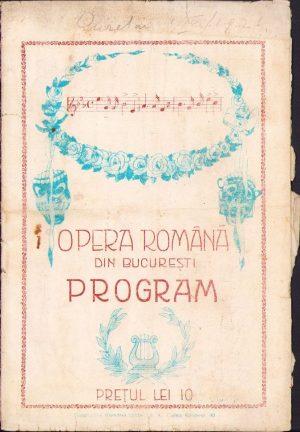 Program Opera Română București, 1925