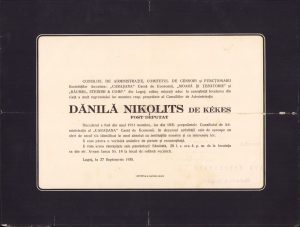 Ferpar deputat Dănilă Nikolits de Kékes, 1935, Lugoj