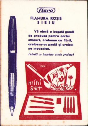 Reclamă Flamura Roșie FLARO Sibiu, perioada comunistă