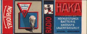 Reclamă Triotron Radio HAKA, interbelică