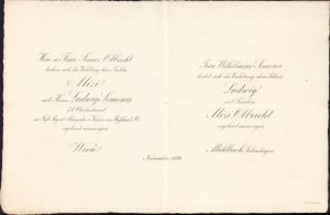 Invitație nuntă, 1894, Sebeș, Alba, Mizi Olbricht