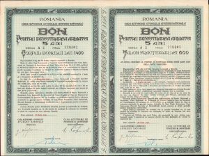 Bon pentru înzestrarea armatei 5 ani de 2000 lei