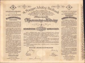 Acțiune A Magyar Jelzalog Hitelbank, 1906