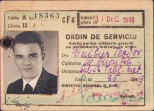 Ordin de serviciu pentru angajat CFR, 1949