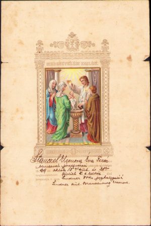 Mărturie romano-catolică de botez, 1899, Timișoara Iosefin