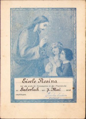 Certificat religios șvab, 1950, Zădăreni, Arad