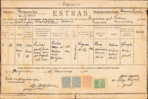 Extras registru botezați, 1944, Ruginosu, Banat