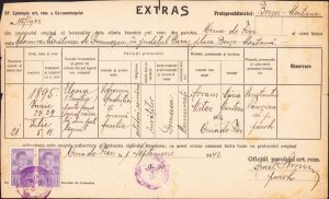 Extras registru botezați, 1943, Ocna de Fier, Banat