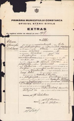 Extras registru stare civilă Constanța, 1938