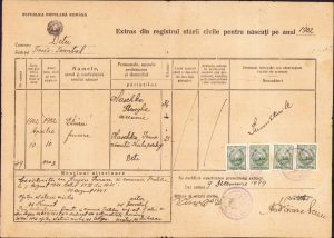 Extras registru stare civilă, 1949, Deta, județul Timiș