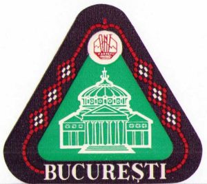 Etichetă reclamă București ONT Carpați România comunistă