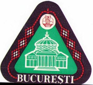 Etichetă reclamă București ONT Carpați România comunistă