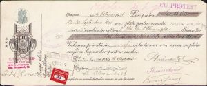 Cambie cu protest cambial, 1931, Oradea, comerciant evreu Paul Blumenfeld
