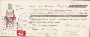 Cambie cu protest cambial, 1931, Oradea, comerciant evreu Paul Blumenfeld