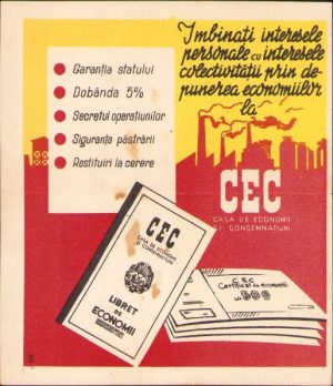 Reclamă CEC România comunistă