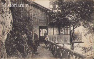 Brașov, Peștera lui Bethlen Restaurant pe vârful muntelui Tâmpa 957 m, carte poștală