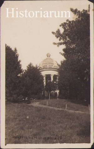 Clișeu Craiova chioșc Parcul Bibescu pentru carte poștală