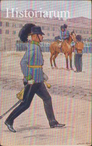 Carte poștală austro-ungară, tematică militară, ofițer k.k. Landwehrinfanterie
