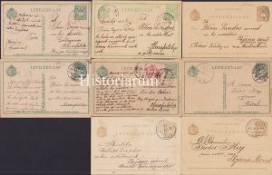 Lot 8 cărți poștale circulate Poiana Mărului 1912-1917