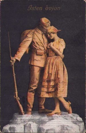Carte poștală austro-ungară cu tematică militară circulată Deva, Primul Război Mondial