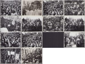 Lot de 13 poze de la una dintre marile manifestații antirevizioniste din Oradea anilor 1930