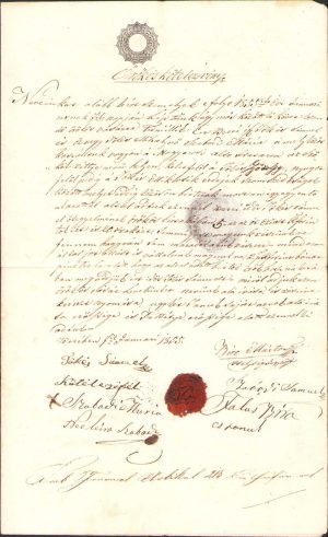 Contract din anul 1855 de la Bereni, azi în județul Mureș