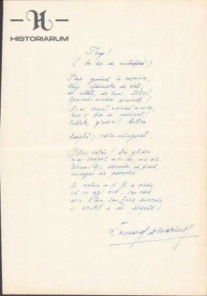 Lot de 13 poezii compuse și scrise manu propria de actorul și poetul Leonard Divarius, anii 1930