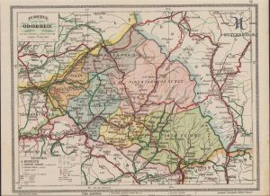 Harta județului Odorhei interbelic după noua împărțire administrativă, Institutul Cartografic "Unirea" Brașov