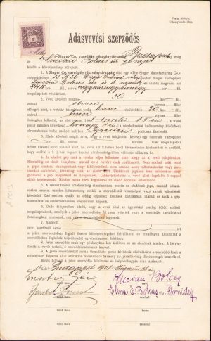 Semnătură olografă Lucian Bolcaș și Elena Domide, 1908