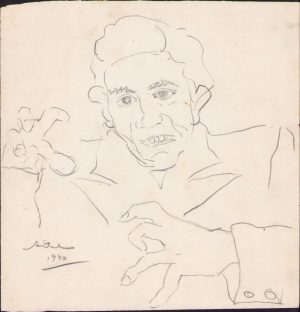 Schiță de Dimitrie "Puiu" Eitel, 1940, semnată
