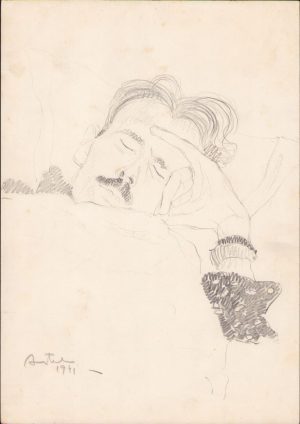 Schiță de Dimitrie "Puiu" Eitel, 1941, semnată