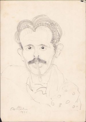 Schiță de Dimitrie "Puiu" Eitel, 1941, semnată