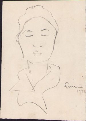 Schiță de Dimitrie "Puiu" Eitel, 1940, semnată
