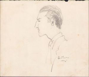 Schiță de Dimitrie "Puiu" Eitel, 1941, semnată