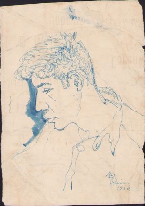 Schiță de Dimitrie "Puiu" Eitel, 1940, semnată