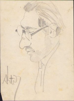 Schiță de Dimitrie "Puiu" Eitel, semnată