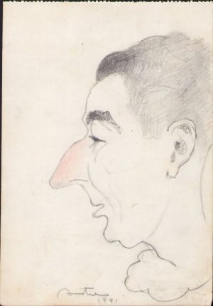 Schiță de Dimitrie "Puiu" Eitel, 1941, semnată
