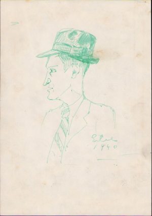 Schiță de Dimitrie "Puiu" Eitel, 1940, semnată