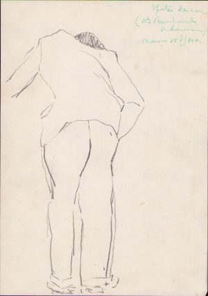 Schiță de Dimitrie "Puiu" Eitel, 1940, semnată