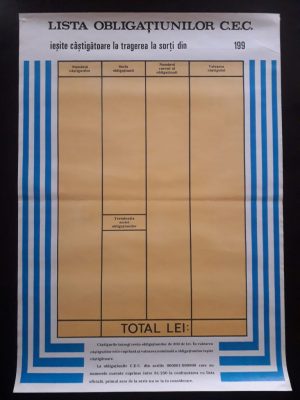 Afiș CEC, România comunistă