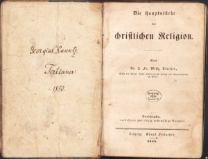 Die Hauptstucke der christlichen Religion de Wilhelm Fischer, 1849, Leipzig