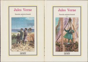 Insula misterioasă, volumul I și II, de Jules Verne, ediția "Adevărul", sigilată