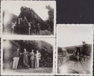 Lot de 3 poze cu locomotivă, Reșița, 1941