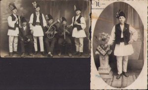 Lot de 2 poze cu țărani români din Poplaca, județul Sibiu, anii 1940