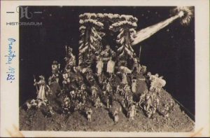 Fotomontaj scena nașterii Domnului, Oravița, 1933