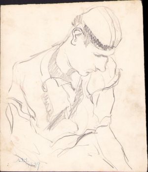 Schiță de Dimitrie "Puiu" Eitel, 1939, semnată