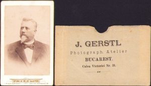Inginer Prosper Vojen, Moldova, studio Gerstl, Bucarest, cu plic original