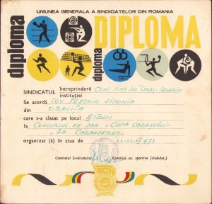 Diplomă UGSR, 1973, concurs de șah Caransebeș